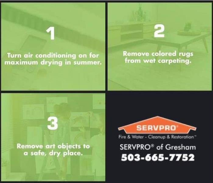 info graphic about tips for water damage 
