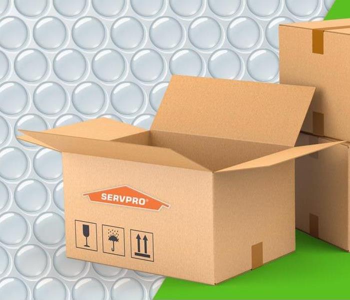 boxes with bubble wrap 